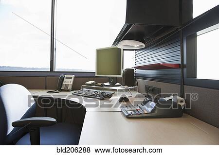 Office Work Station View Large Photo Image Stock Photo - Office Work Station. Fotosearch