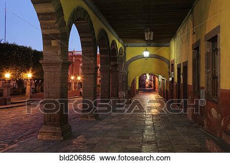 Stock Photograph - Old World Colonnade. Fotosearch