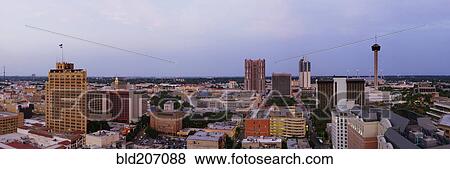 Stock Photo - Panoramic Skyline of San Antonio. Fotosearch