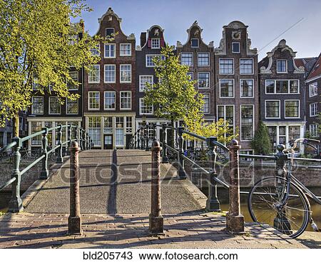 Stock Image - Pedestrian Foot Bridge Over Canal. Fotosearch