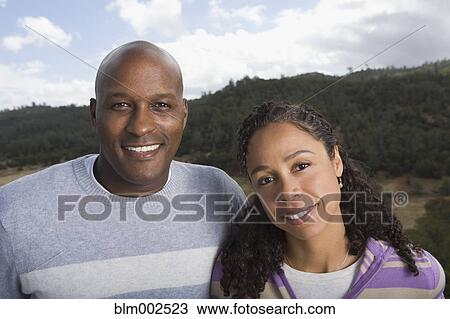 Stock Image - Portrait of African American couple. Fotosearch