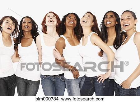 Picture - Portrait of diverse female friends. Fotosearch