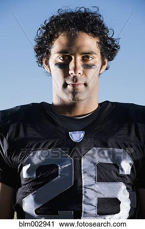 Portrait of mixed race football player in uniform View Large Photo Image Stock Image - Portrait of mixed race football player in uniform. Fotosearch