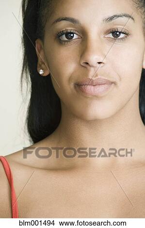 Portrait of mixed race woman View Large Photo Image Picture - Portrait of mixed race woman. Fotosearch