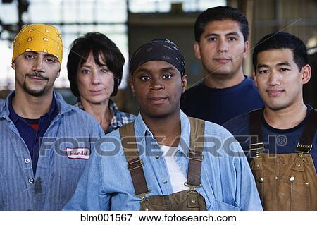 Stock Photo - Portrait of warehouse workers. Fotosearch