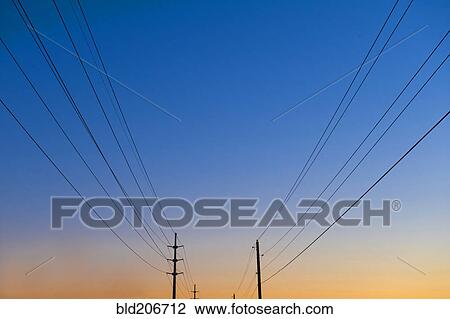 Stock Image - Power Lines. Fotosearch