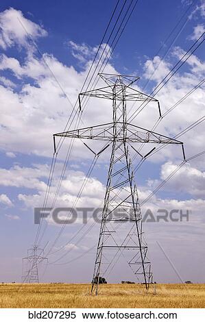 Power Pylon on the Plains View Large Photo Image Stock Photography - Power Pylon on the Plains. Fotosearch