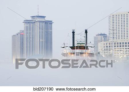 Riverboat in the Fog at Day View Large Photo Image Stock Image - Riverboat in the Fog at Day. Fotosearch