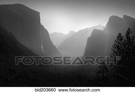 Rock formations in foggy landscape, Yosemite, CA, United States View Large Photo Image Stock Image - Rock formations in foggy landscape, Yosemite, CA, United States. Fotosearch