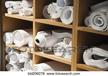 Rolls of Blueprints in Cubbyholes View Large Photo Image Stock Photo - Rolls of Blueprints in Cubbyholes. Fotosearch