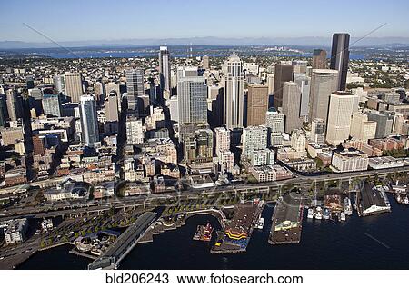 Stock Image - Seattle Office Buildings. Fotosearch