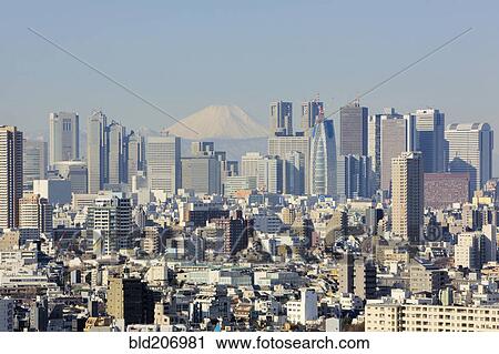Shinjuku Skyline with Mt Fuji View Large Photo Image Stock Image - Shinjuku Skyline with Mt Fuji. Fotosearch