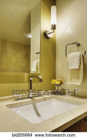 Picture - Sink in Upscale Bathroom. Fotosearch