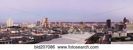 Stock Photograph - Skyline of Downtown City Center. Fotosearch