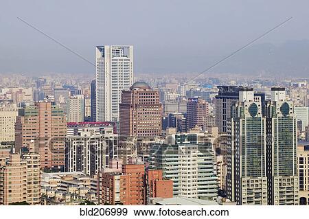 Skyline of Downtown Taipei on a Smoggy Day View Large Photo Image Stock Photo - Skyline of Downtown Taipei on a Smoggy Day. Fotosearch