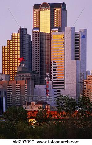 Stock Image - Skyscrapers in Downtown Dallas. Fotosearch