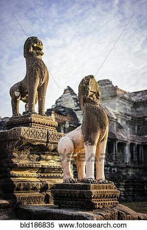 Statues at Angkor Wat ruins, Siem Reap, Cambodia View Large Photo Image Stock Photography - Statues at Angkor Wat ruins, Siem Reap, Cambodia. Fotosearch