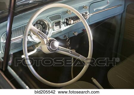 Stock Image - Steering Wheel and Dashboard. Fotosearch