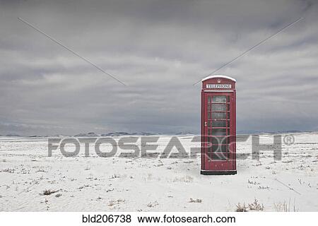 Telephone Box in Remote Location View Large Photo Image Stock Photo - Telephone Box in Remote Location. Fotosearch