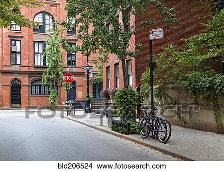 Picture - Urban Neighborhood Street Corner. Fotosearch