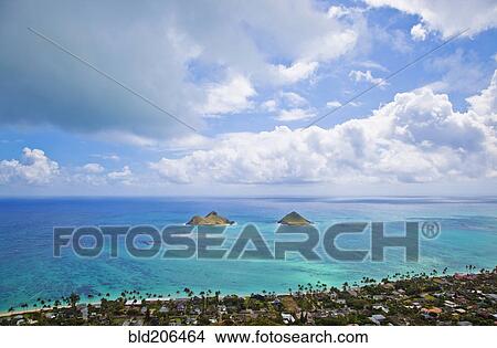 View of the Mokulua Islands View Large Photo Image Picture - View of the Mokulua Islands. Fotosearch