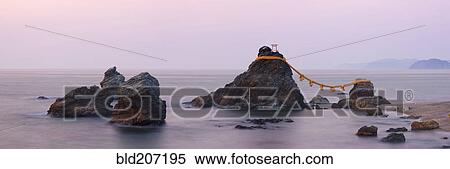 Wedded Rocks of Futami View Large Photo Image Stock Photography - Wedded Rocks of Futami. Fotosearch
