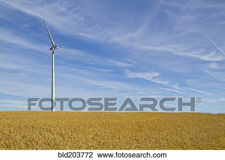 Wind turbine in rural landscape View Large Photo Image Stock Image - Wind turbine in rural landscape. Fotosearch