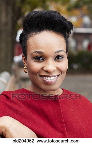 Stock Image - Woman smiling. Fotosearch