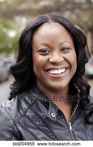 Stock Photo - Woman smiling. Fotosearch