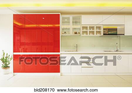 A contemporary style fitted kitchen View Large Photo Image Stock Image - A contemporary style fitted kitchen. Fotosearch