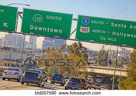 A Freeway in Los Angeles View Large Photo Image Stock Image - A Freeway in Los Angeles. Fotosearch