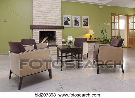 Stock Photo - A historic house with antique furniture and traditional landscaped gardens. Fotosearch
