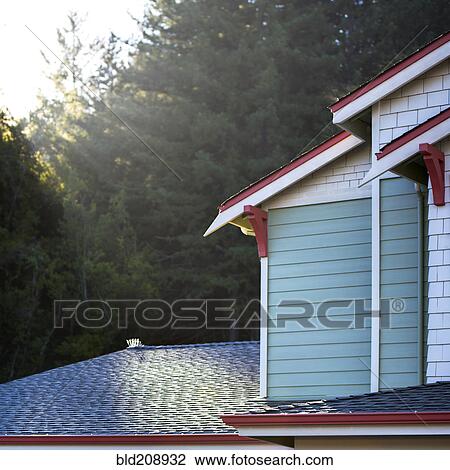 A House Roof With Tiles And Dormer Windows Stock Image