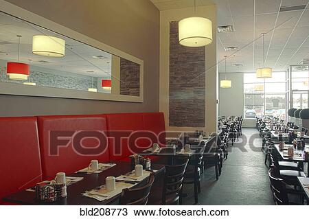 Stock Image - A restaurant interior. Fotosearch
