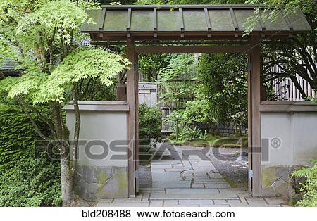 Stock Photo - A traditional Japanese garden. Fotosearch
