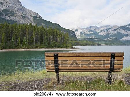Stock Photo - A wooden bench seat. Fotosearch