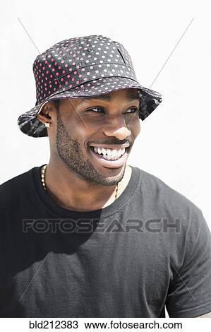Stock Image - African American man smiling. Fotosearch