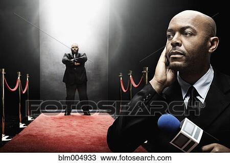 African broadcaster at red carpet event View Large Photo Image Stock Image - African broadcaster at red carpet event. Fotosearch