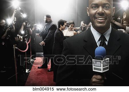 African broadcaster at red carpet event View Large Photo Image Stock Photography - African broadcaster at red carpet event. Fotosearch