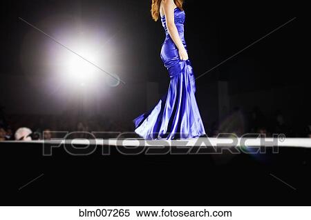 Stock Photography - Asian model on fashion runway. Fotosearch