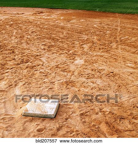 Stock Photo - Baseball Field Base. Fotosearch