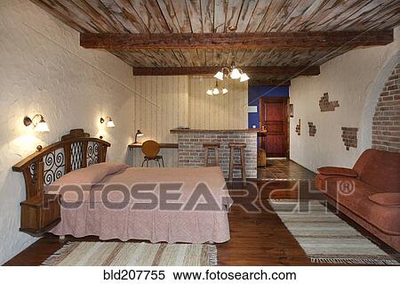 Stock Photography - Bed In Hotel Room. Fotosearch