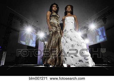 Black models on fashion runway View Large Photo Image Stock Image - Black models on fashion runway. Fotosearch
