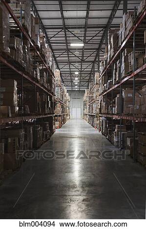 Boxes on shelves in warehouse View Large Photo Image Picture - Boxes on shelves in warehouse. Fotosearch