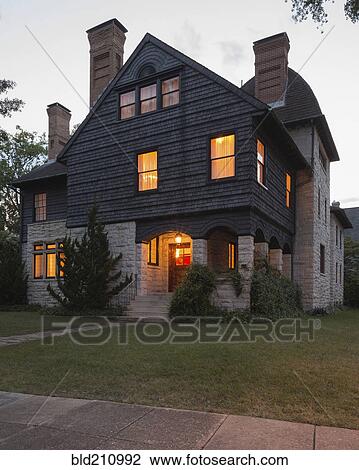 British Arts and Crafts house View Large Photo Image Stock Image - British Arts and Crafts house. Fotosearch