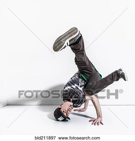 Caucasian break dancer View Large Photo Image Stock Photo - Caucasian break dancer. Fotosearch