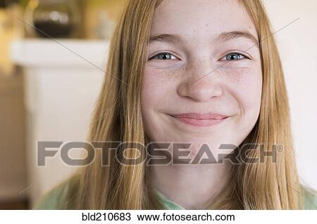 Caucasian girl smiling View Large Photo Image Stock Image - Caucasian girl smiling. Fotosearch