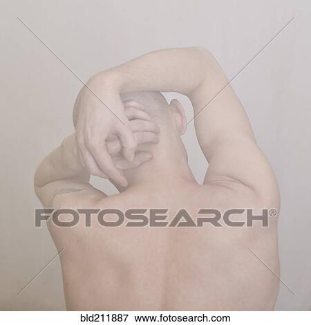 Caucasian man clutching his head View Large Photo Image Stock Photo - Caucasian man clutching his head. Fotosearch
