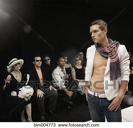 Caucasian model on runway in fashion show View Large Photo Image Stock Image - Caucasian model on runway in fashion show. Fotosearch