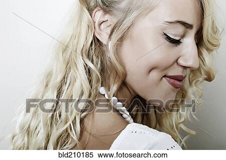Caucasian woman smiling View Large Photo Image Stock Photography - Caucasian woman smiling. Fotosearch